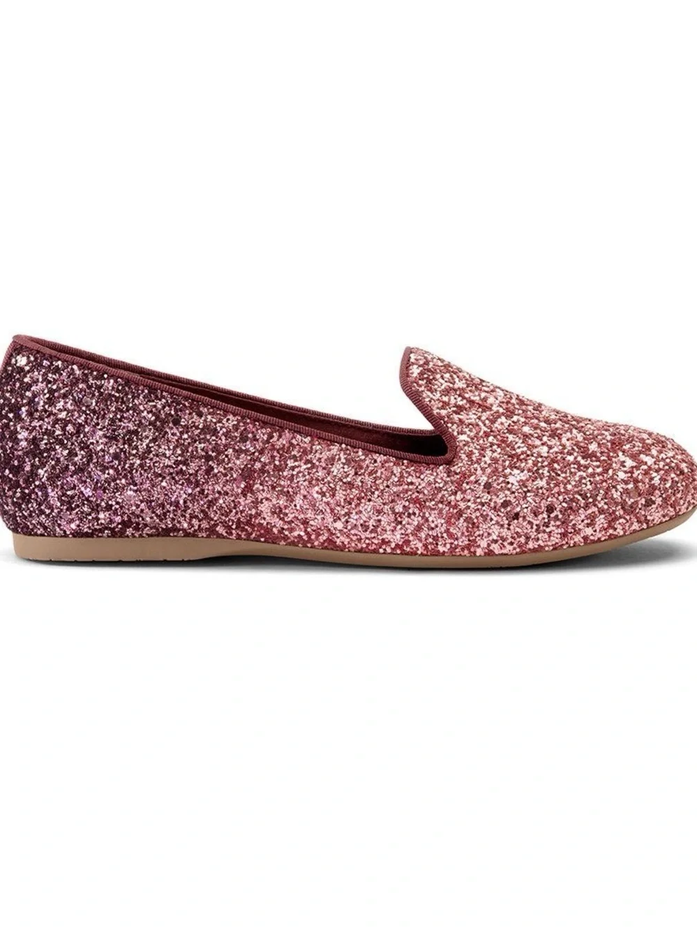Birdies Rose Glitter Slip-On Loafers